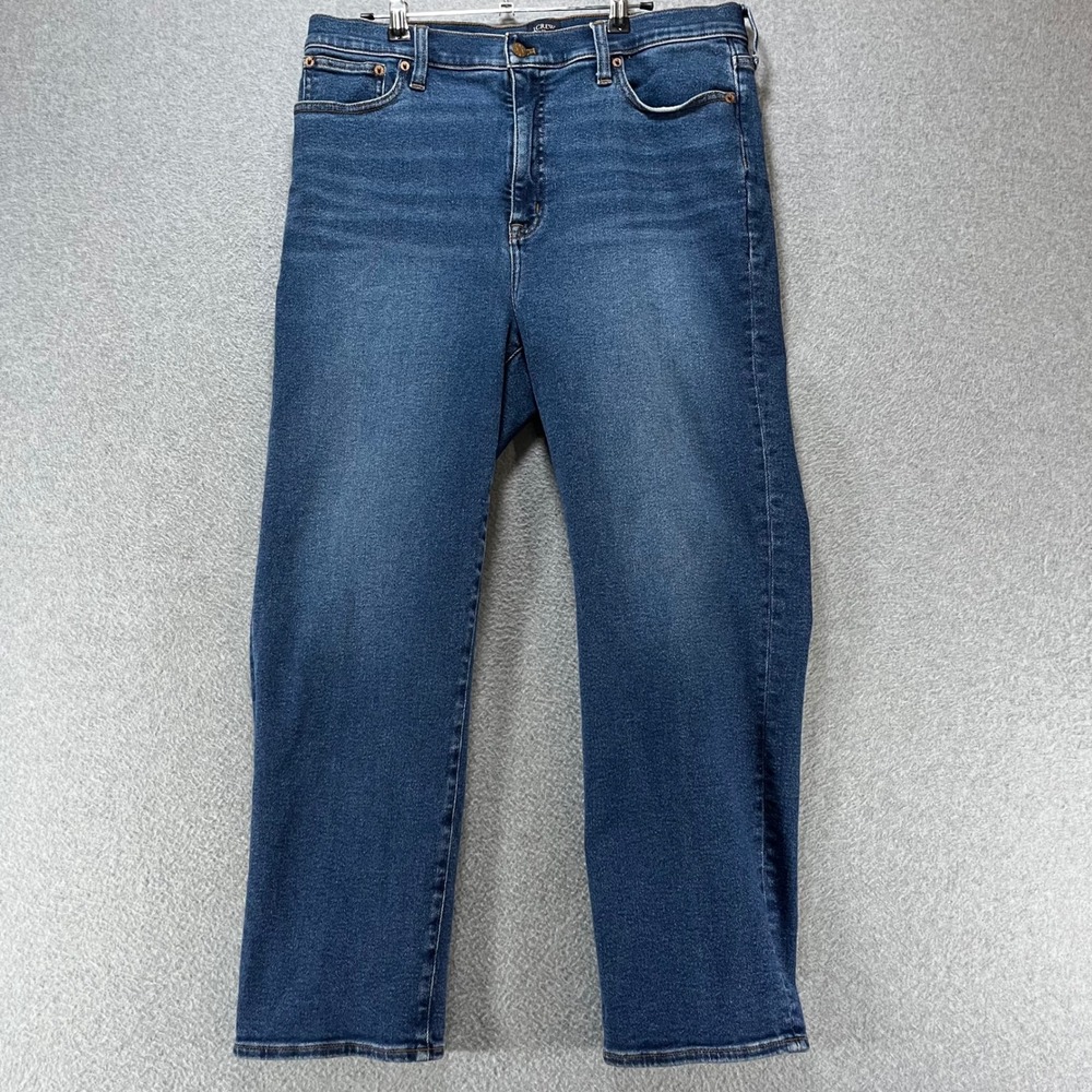 J.Crew‎ Jeans Stovepipe Womens 32 Blue Denim Classic Minimalist